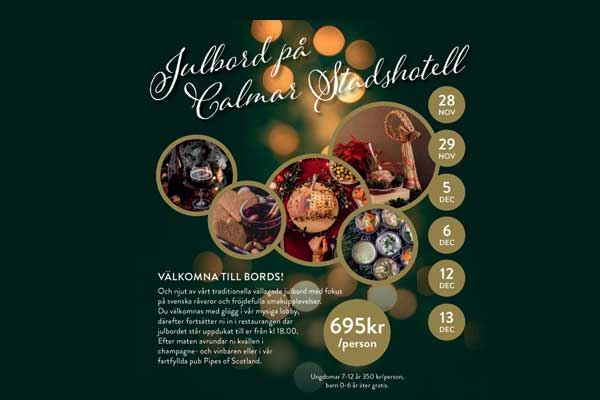 Julbord på Calmar Stadshotell i KALMAR | Julbordsportalen.se