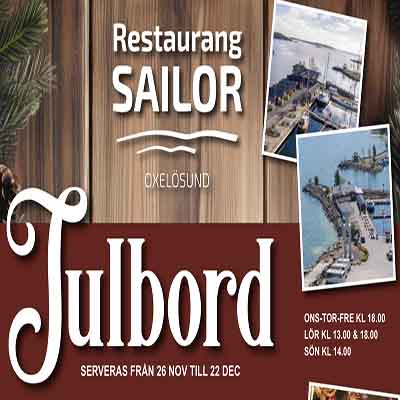 Julbord på Restaurang Sailor i OXELÖSUND | Julbordsportalen.se