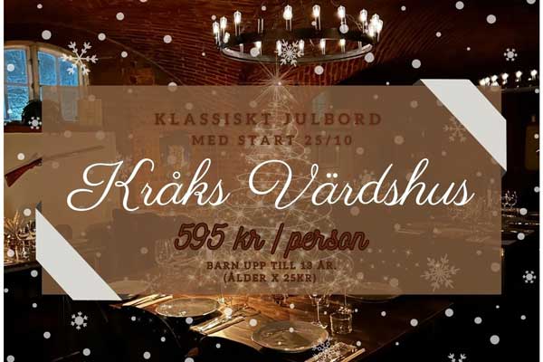 Julbord på Kråks Värdshus i SKARA | Julbordsportalen.se