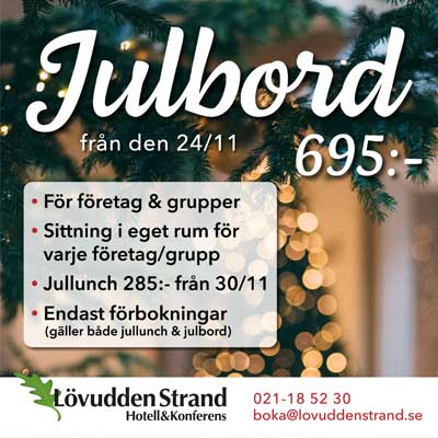 Julbord på Lövudden Strand i VÄSTERÅS | Julbordsportalen.se