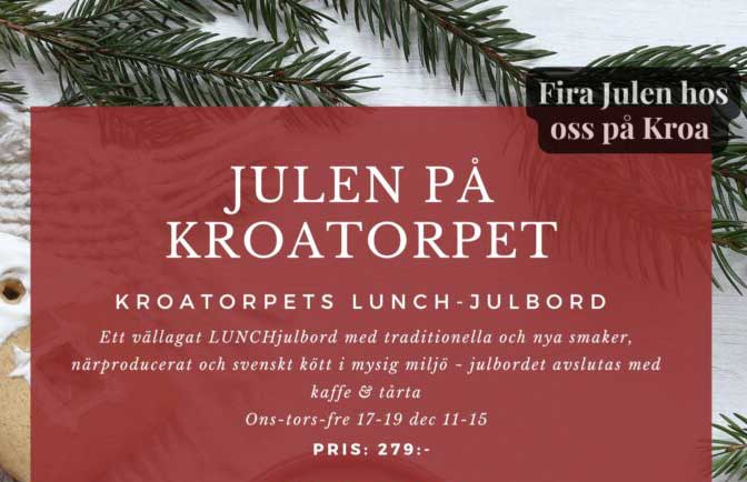 Julbord på Kroatorpet Landhs konditori i HUSKVARNA | Julbordsportalen.se