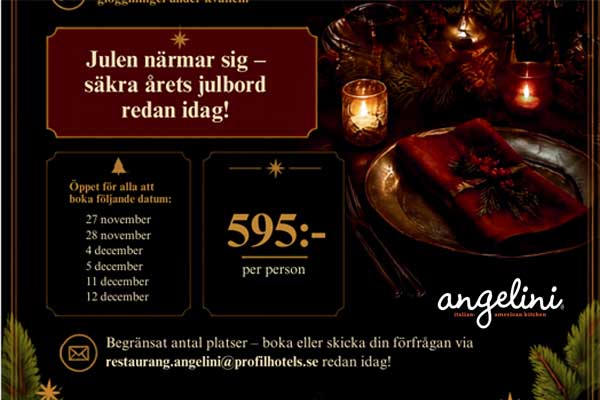 Julbord p&aring; Hotel Aveny i UMEÅ | Julbordsportalen.se