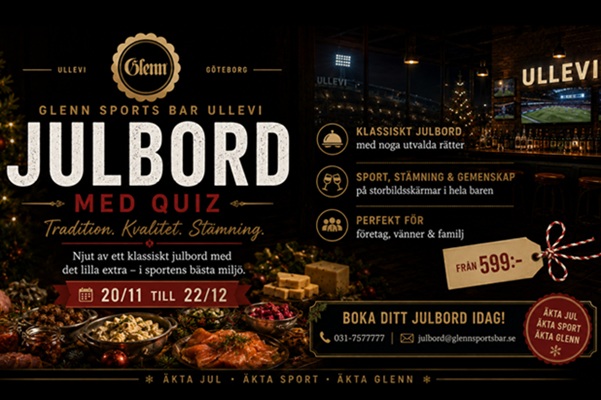 Julbord p&aring; Glenn Sportbar i GÖTEBORG | Julbordsportalen.se