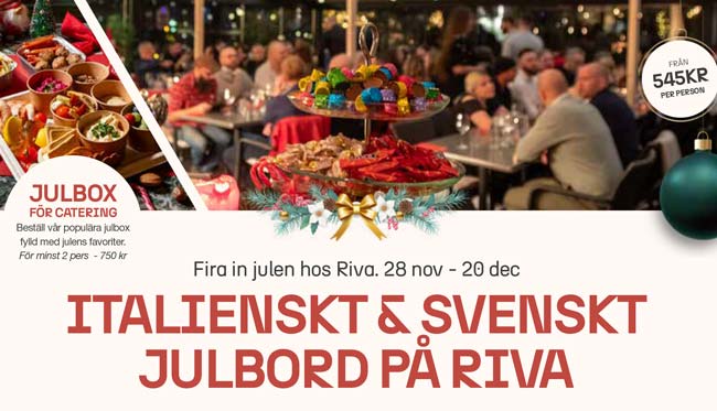 Julbord på Restaurang Riva i STRÄNGNÄS | Julbordsportalen.se