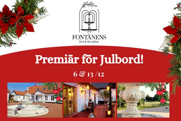 Julbord på Fontänens Gårdshotell i TRELLEBORG | Julbordsportalen.se