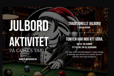 Julbord p&aring; Goat's Gävle i GÄVLE | Julbordsportalen.se